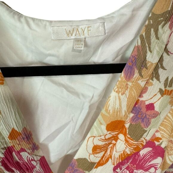 REVOLVE WAYF Linda Cut-Out Dress Long Sleeve Floral V-Neck Maxi Dress Size XS - Picture 5 of 7